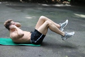 Side crunch - Nick Screeton - January detox - get fit - free exercise plan