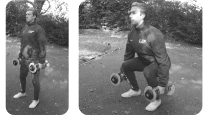DB squat - how to DB squat - LEP Fitness - Nick Screeton - Sheffield - PT - squats for glutes